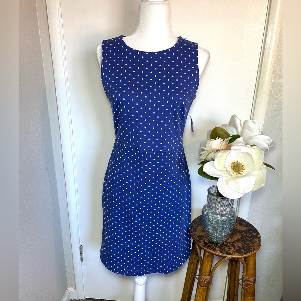 New Old Navy Blue polka dot Dress